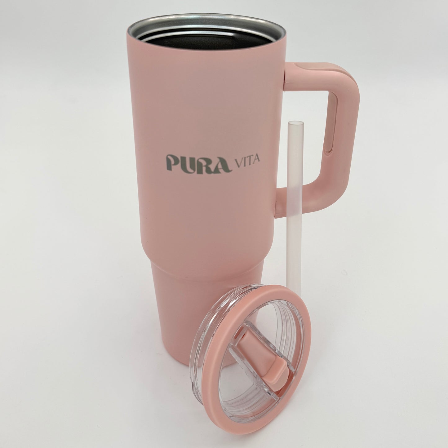 Grown-Up Sips - 30 oz Stainless Steel Insulated Tumbler - Light Pink