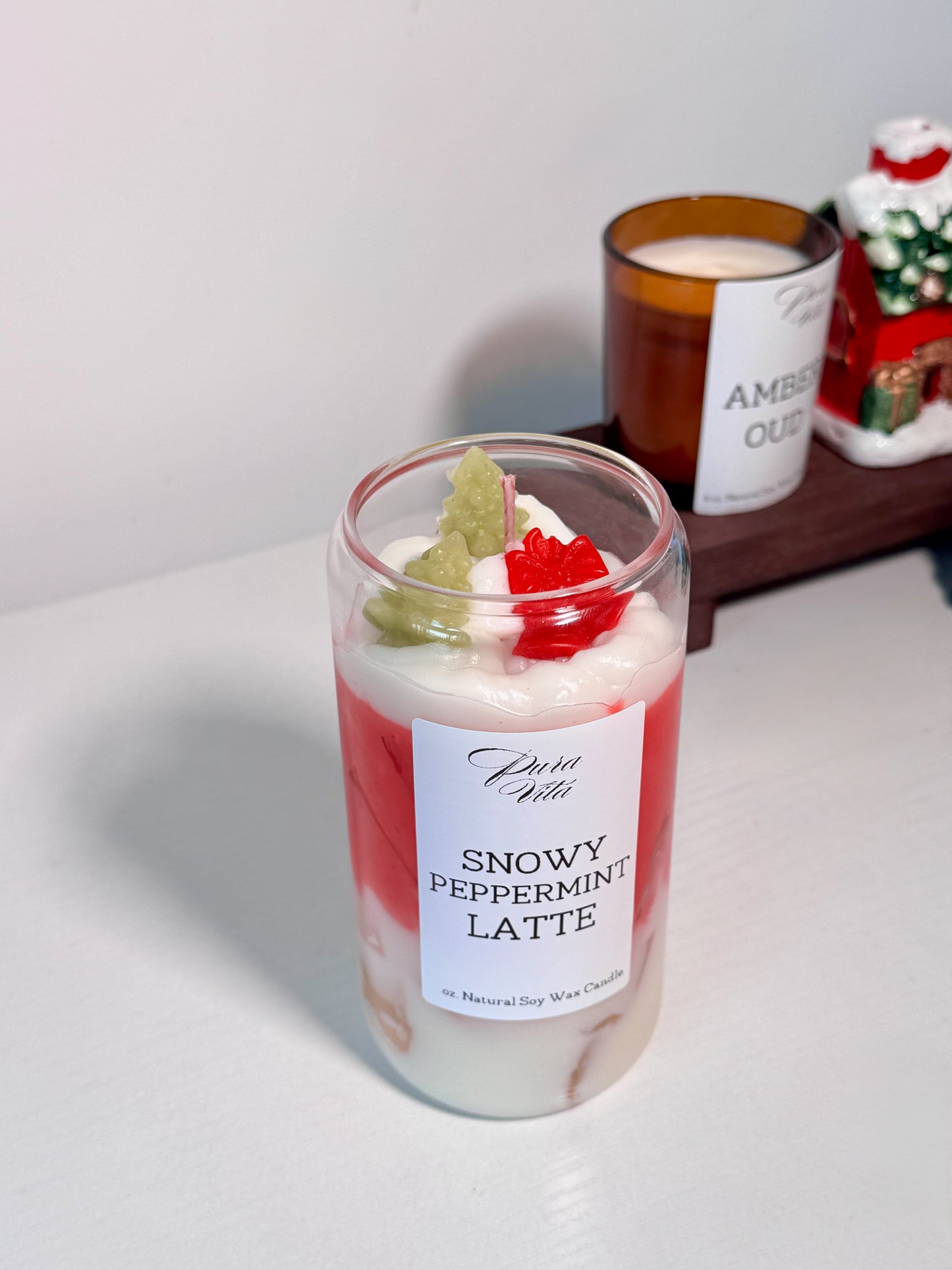 SNOWY PEPPERMINT LATTE| 16 oz Candle