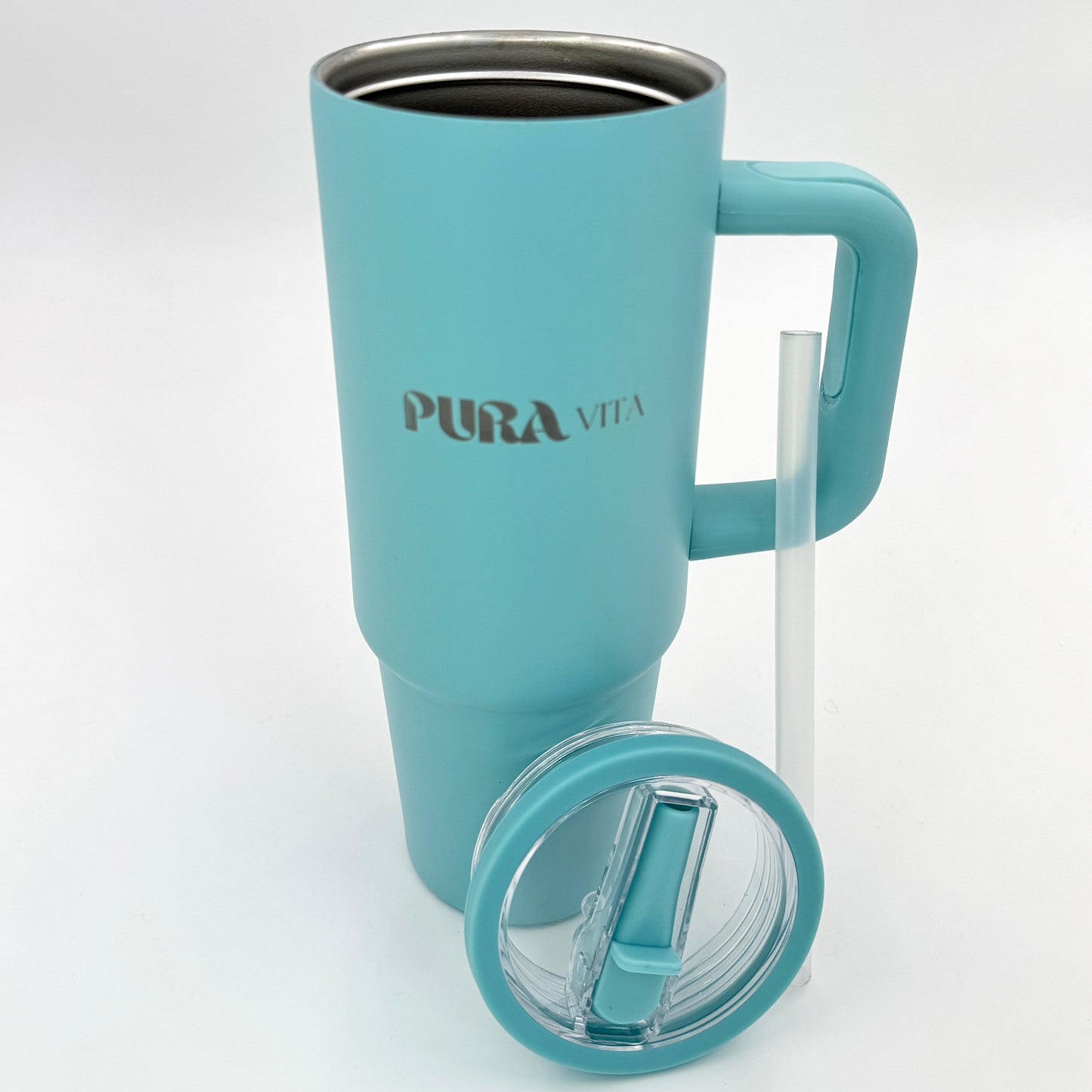 Grown-Up Sips - 30 oz Stainless Steel Insulated Tumbler - Light Blue