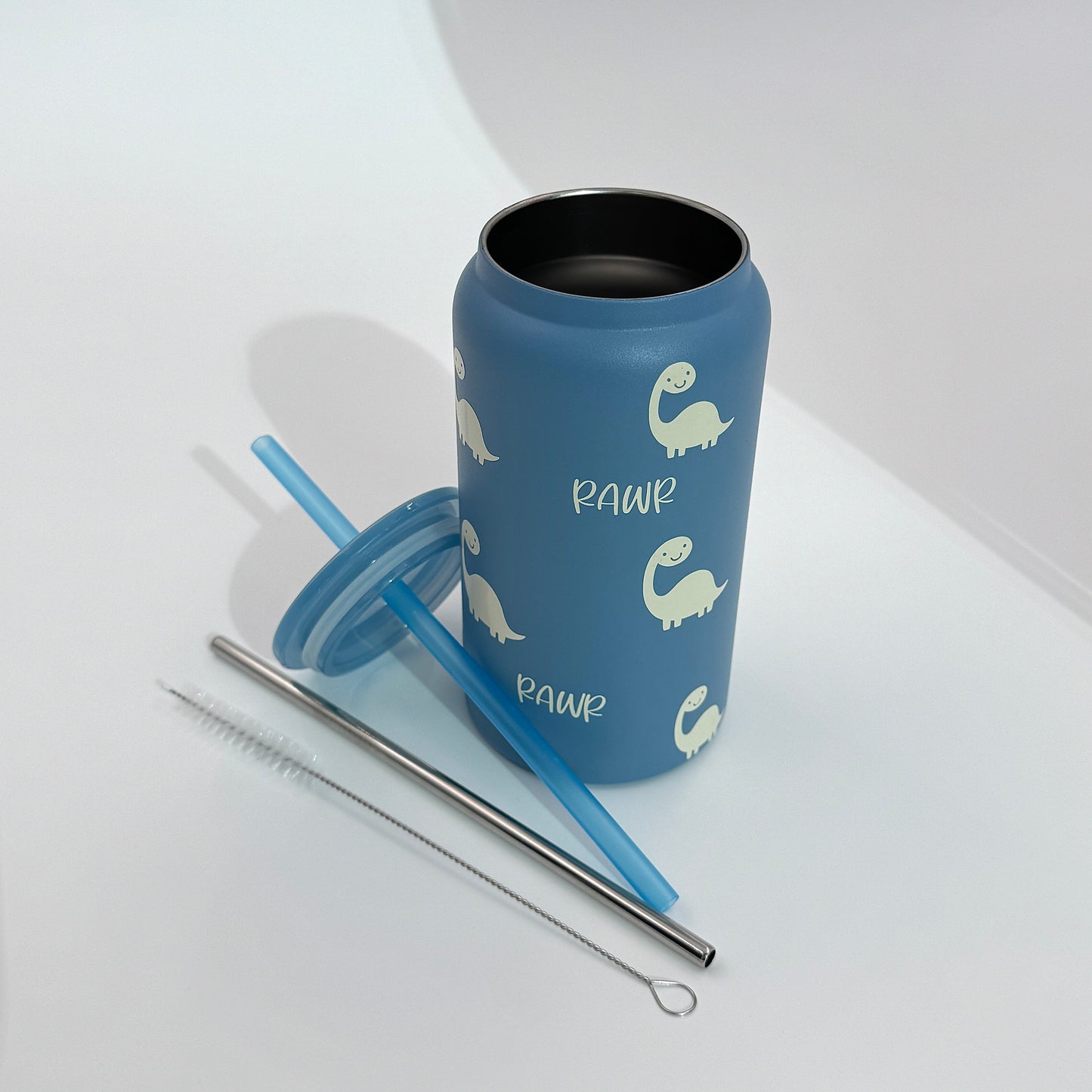 Stainless Steel Dino-Rawr Tumbler (16 oz)