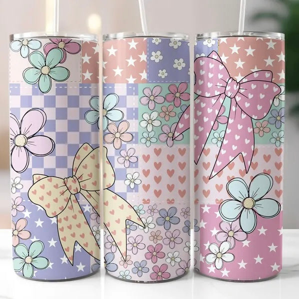 Pattern & Bows Tumbler