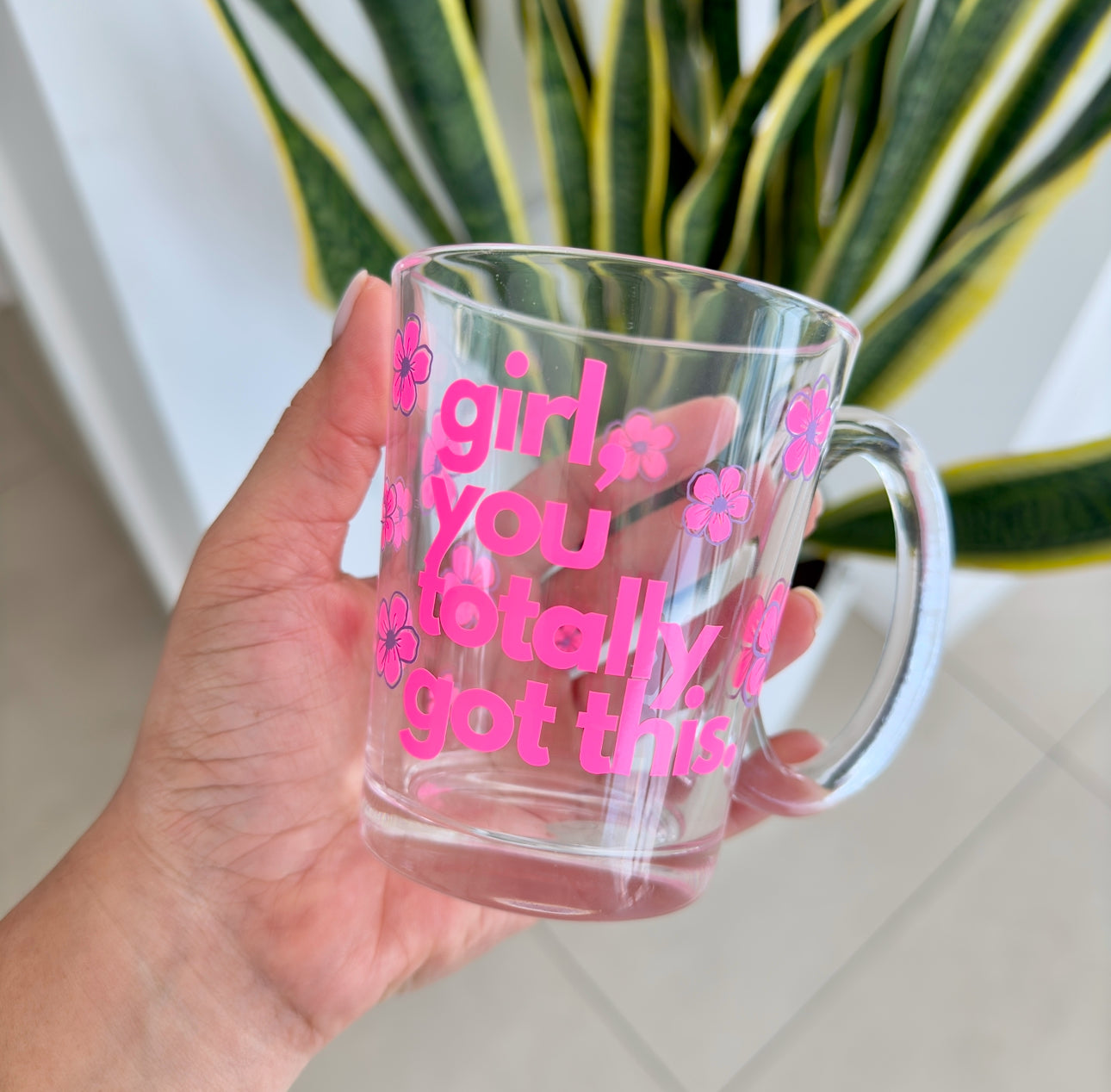 Custom Made Glass Mug