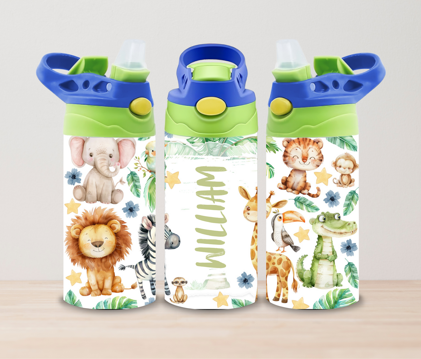 Custom Name - Safari Animals Tumbler 12oz
