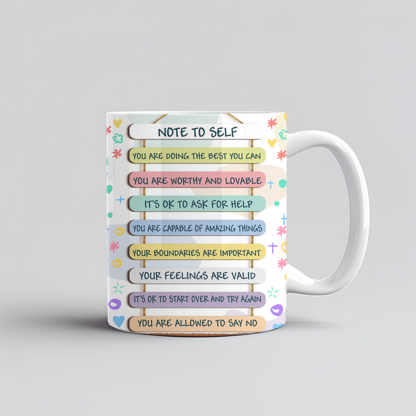 Note To Self Printed Mug