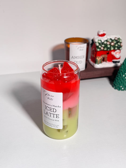 STRAWBERRY MATCHA ICED LATTE | 16 oz Candle