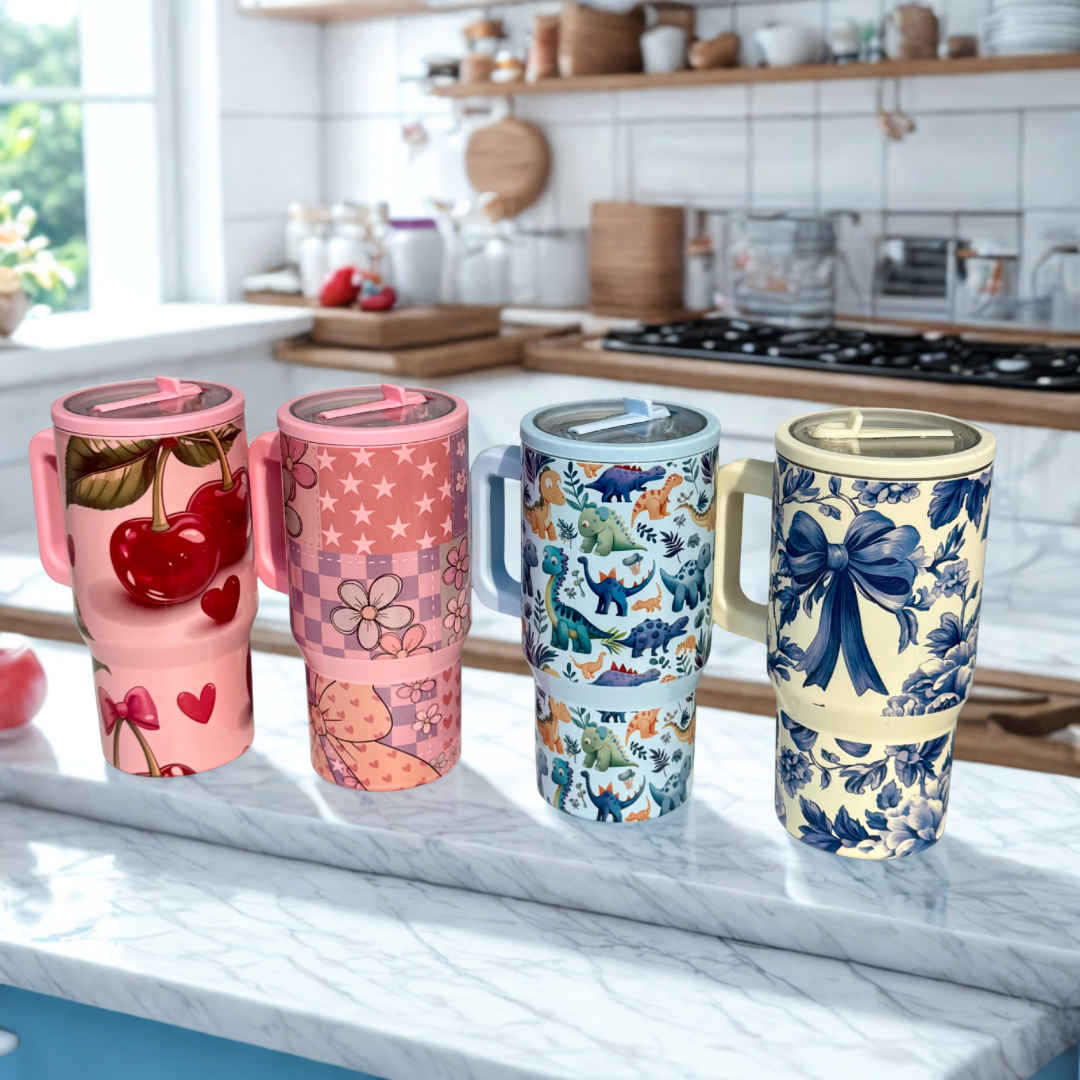 Pink Patchwork Dream Tumbler – 20 oz