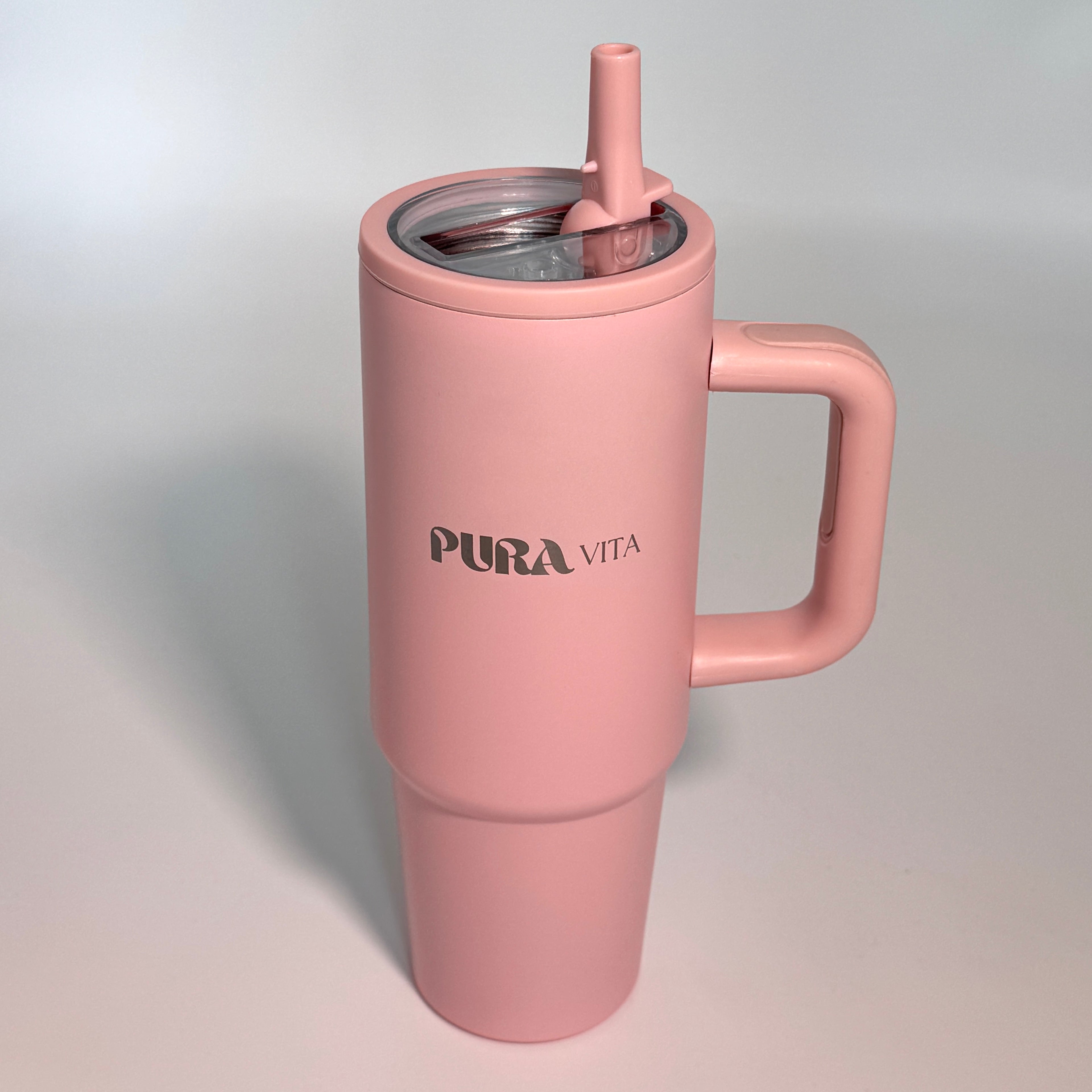 Grown-Up Sips - 30 oz Stainless Steel Insulated Tumbler - Light Pink
