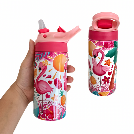 Custom Name- Flamingo Tumbler 12oz
