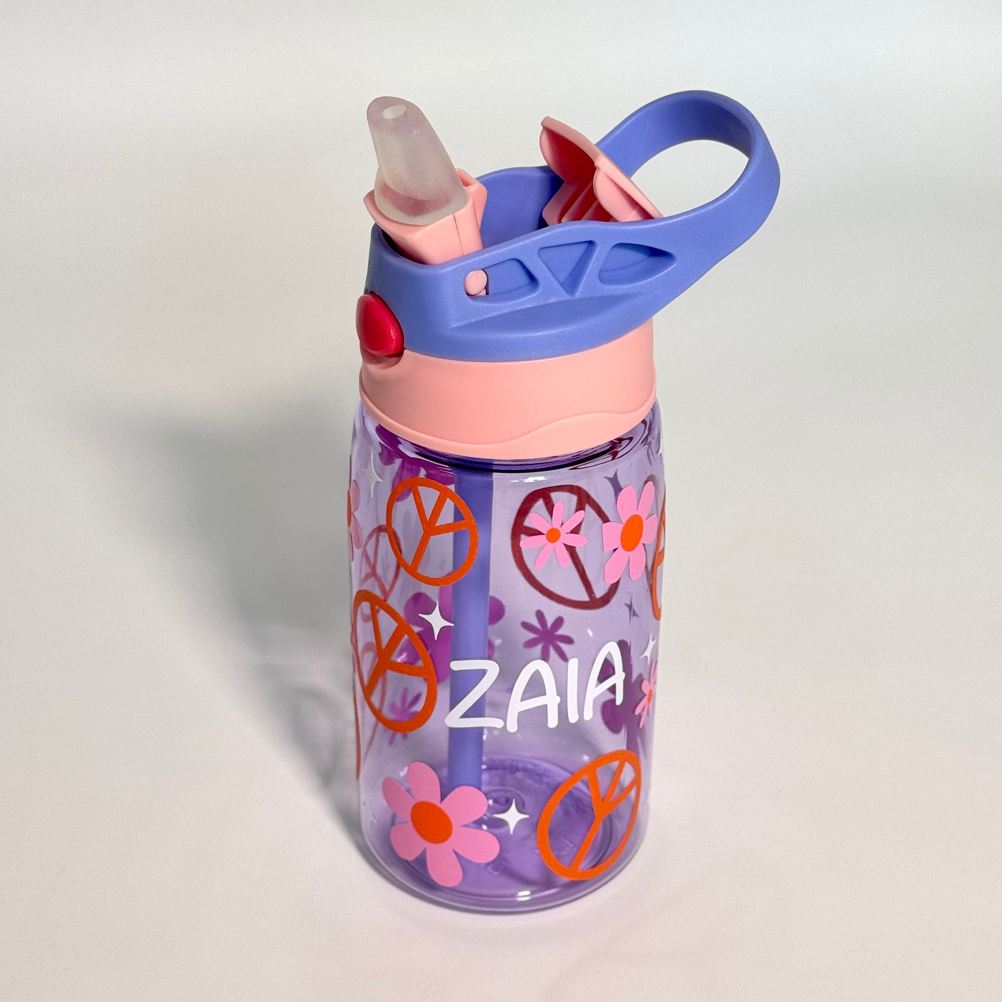 Personalized - Flowers Water Bottle 16 oz