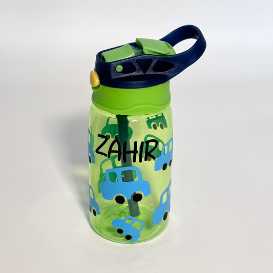 Personalized - Cute Cars Water Bottle 16 oz