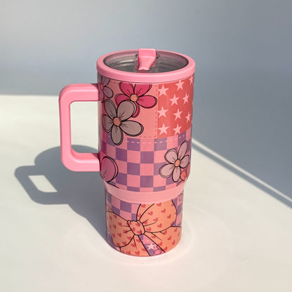 Pink Patchwork Dream Tumbler – 20 oz