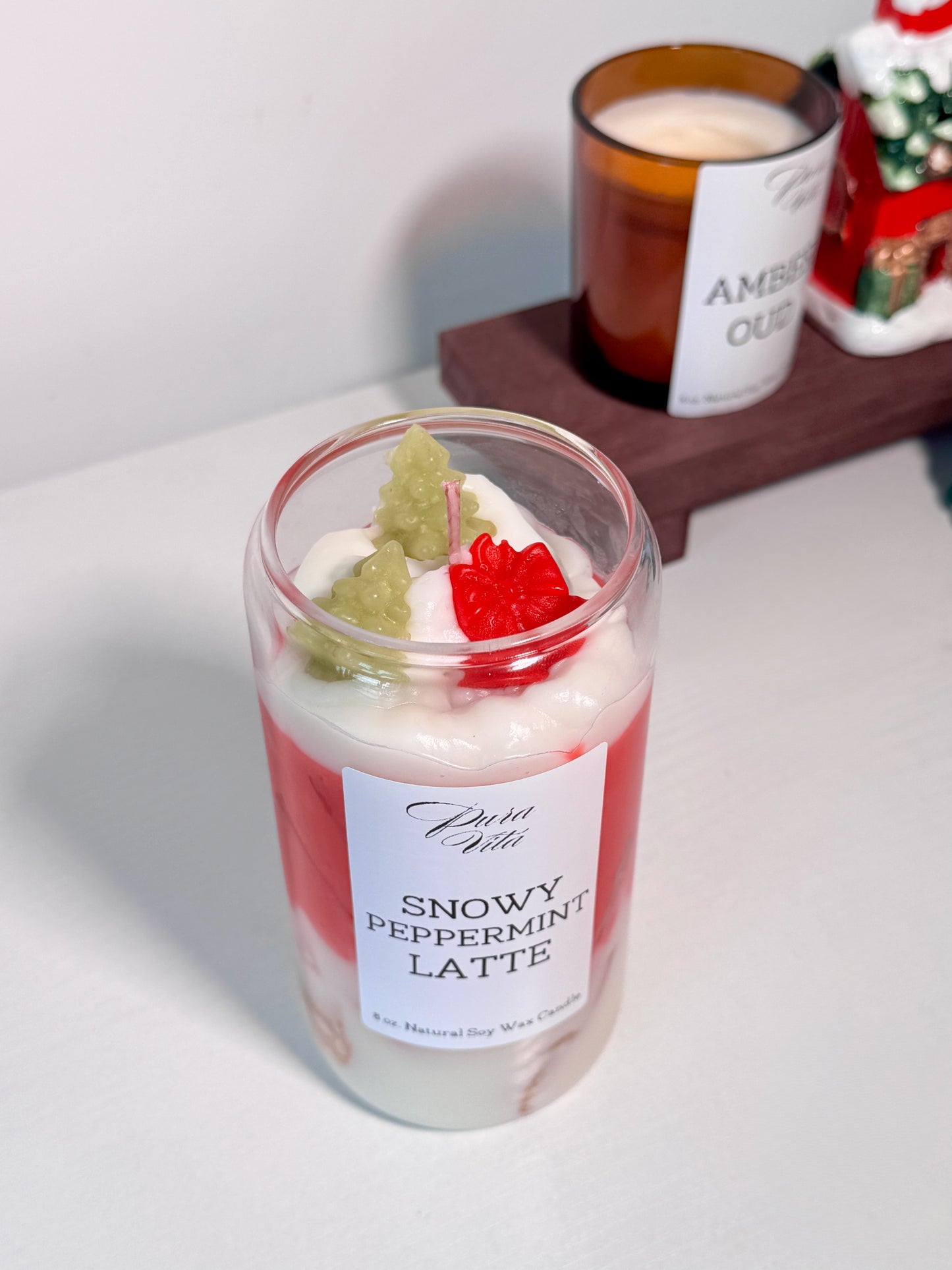 SNOWY PEPPERMINT LATTE| 16 oz Candle