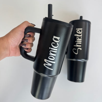 Grown-Up Sips - 30 oz Stainless Steel Insulated Tumbler - Hot Pink