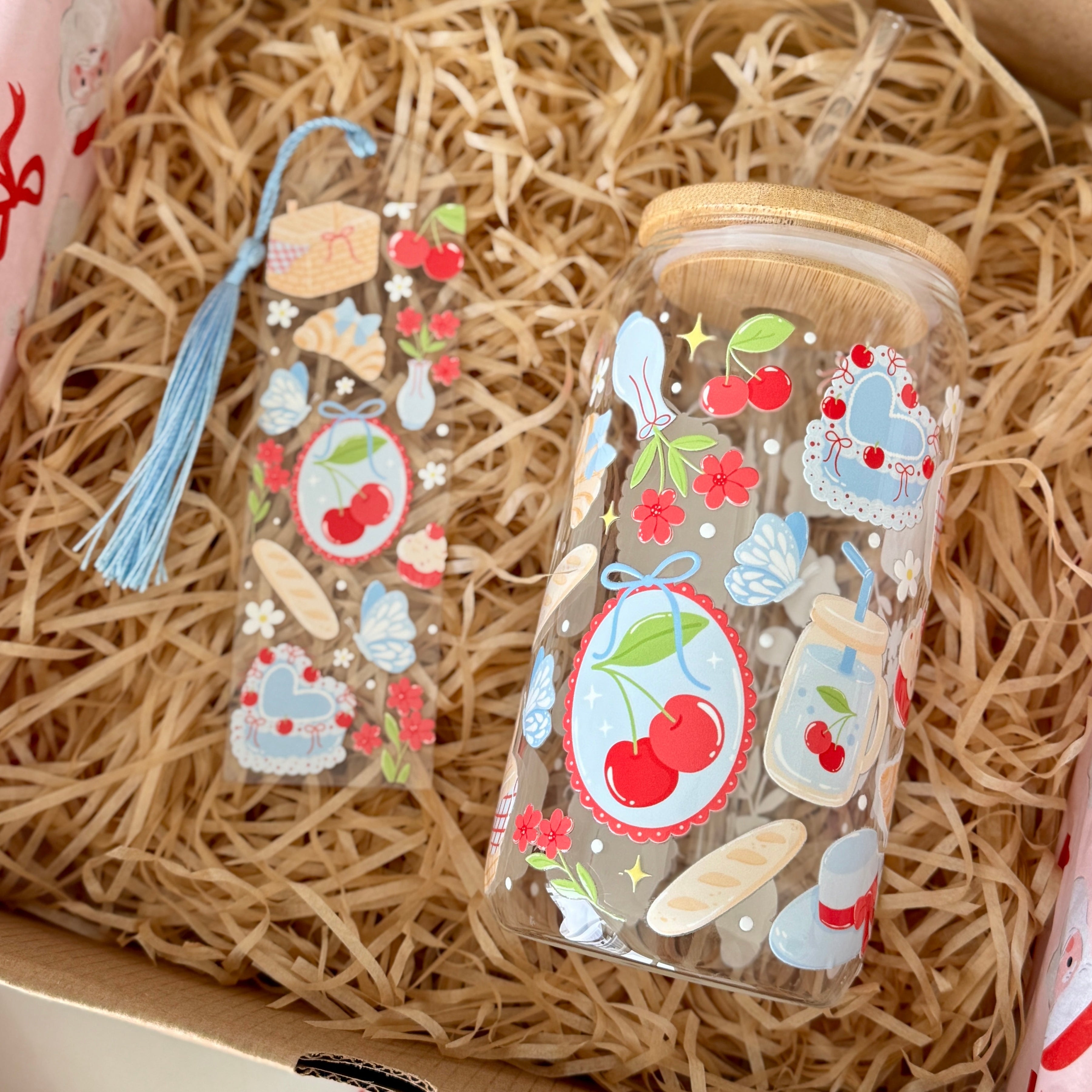 Glass Cup + Bookmark Gift Box | PERSONALIZED