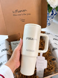 Grown-Up Sips - 30 oz Stainless Steel Insulated Tumbler - Beige