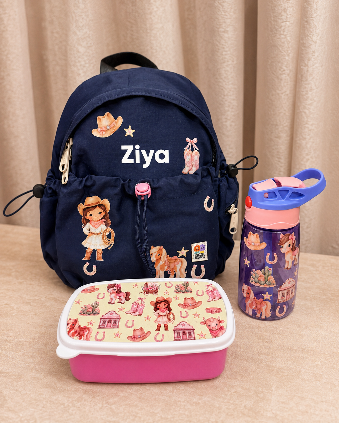 Cowgirl Backpack Set