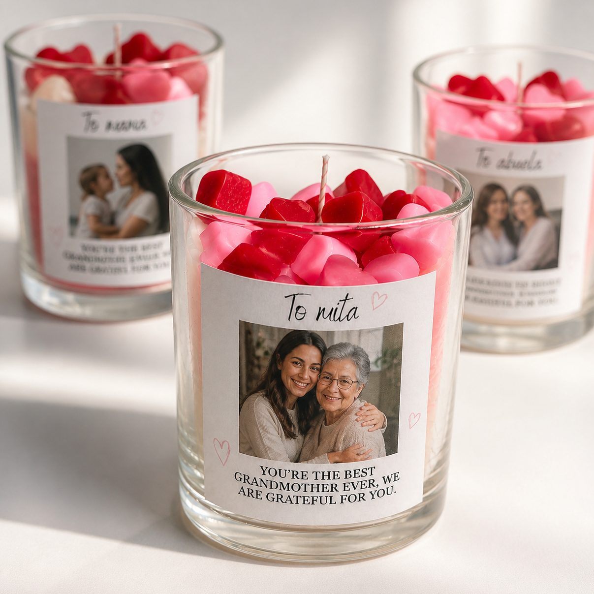 Heart Photo Candle