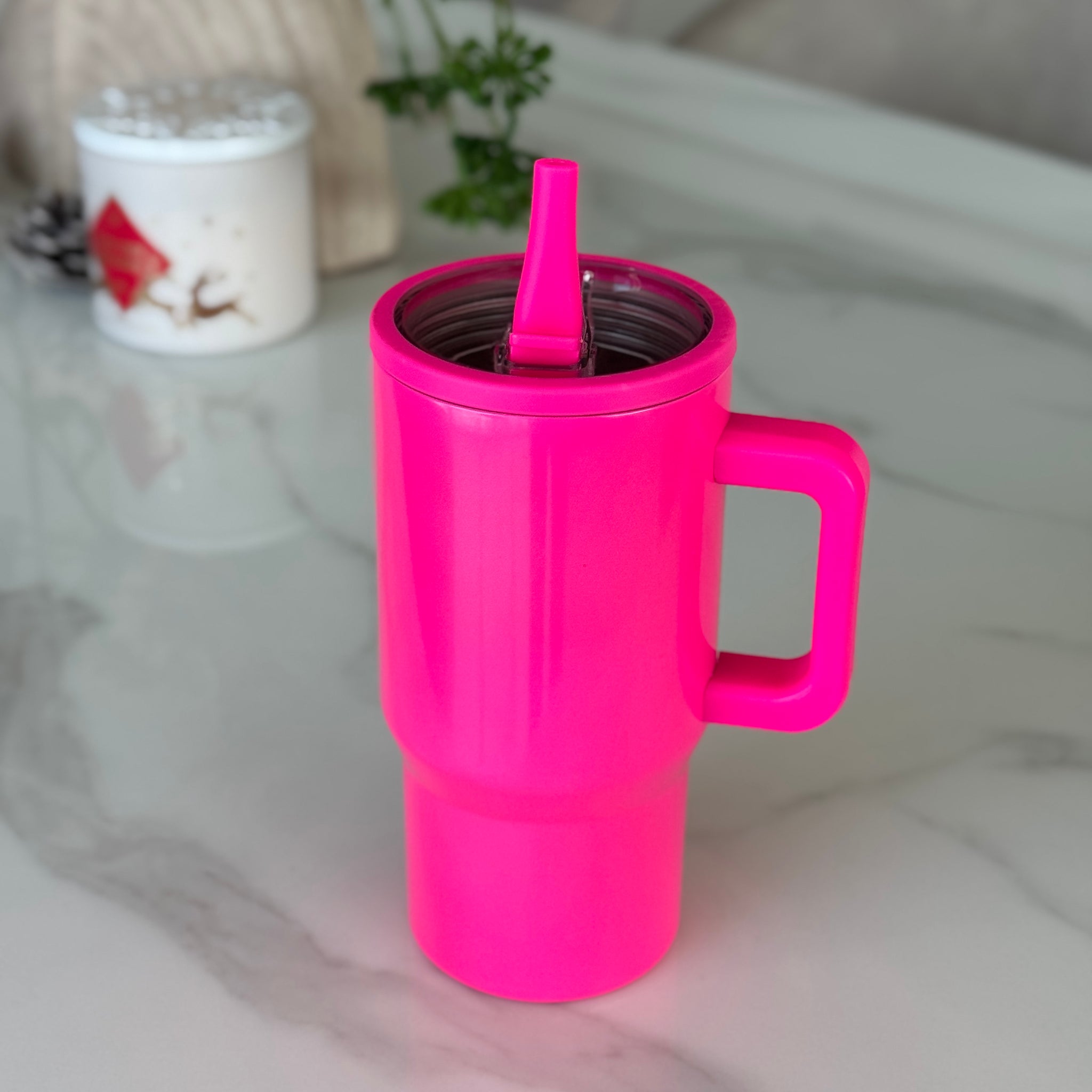 Neon Pink Leakproof Tumbler – 20oz