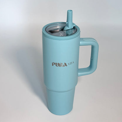 Grown-Up Sips - 30 oz Stainless Steel Insulated Tumbler - Light Blue