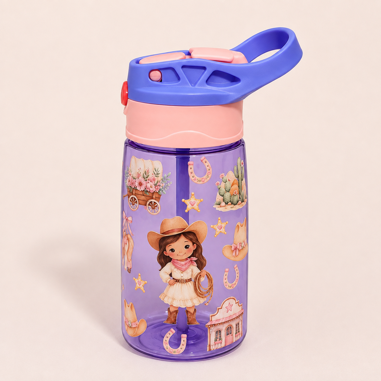 Personalized - Cowgirl Water Bottle 16oz