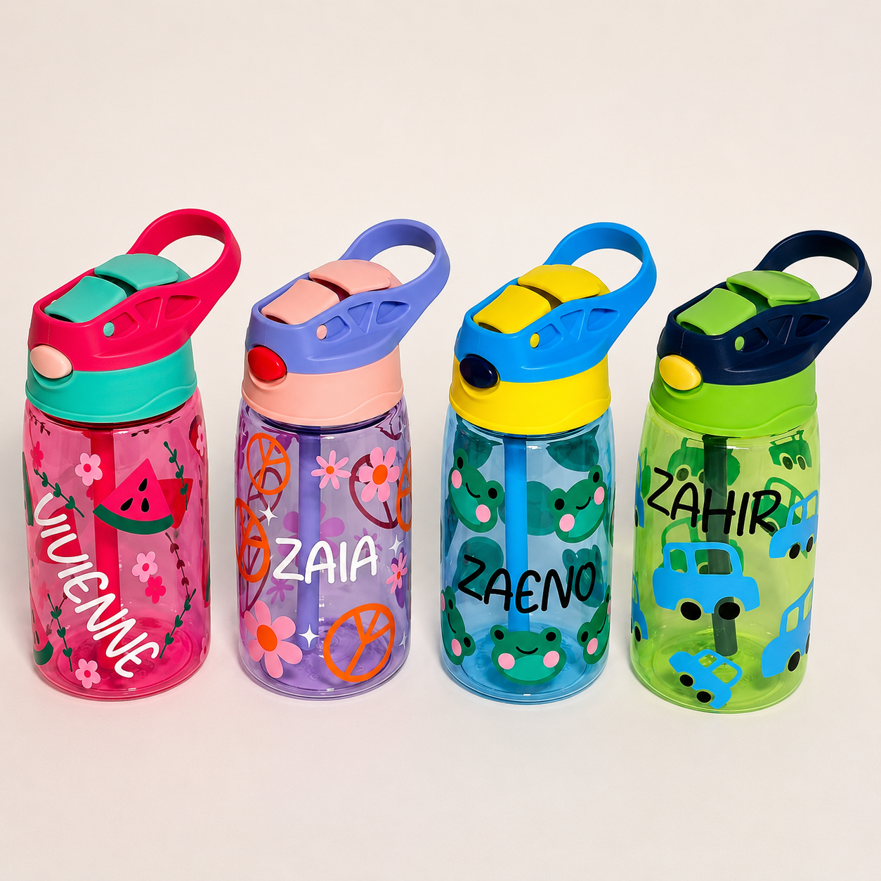 Personalized - Flowers Water Bottle 16 oz