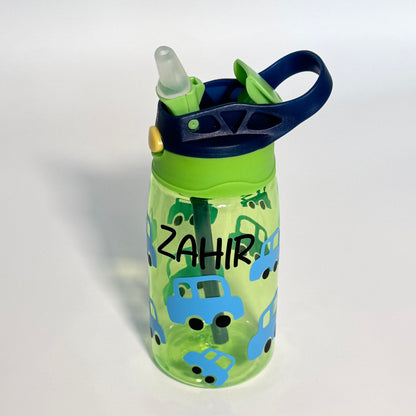 Personalized - Cute Cars Water Bottle 16 oz