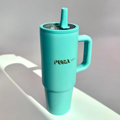 Grown-Up Sips - 30 oz Stainless Steel Insulated Tumbler - Light Blue