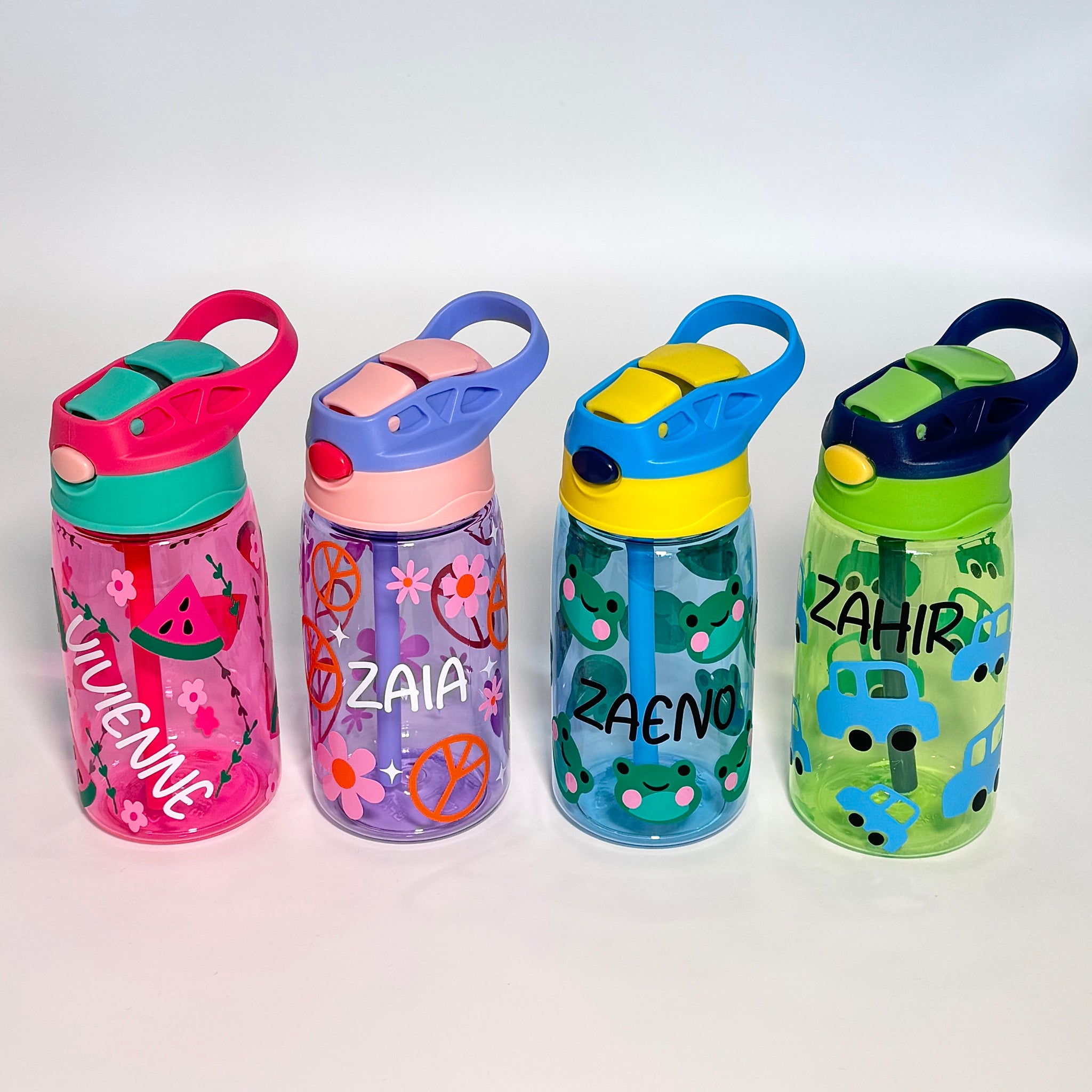 Personalized - Flowers Water Bottle 16 oz