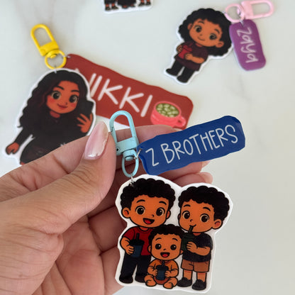 Personalized Cartoon Keychain - Your photo to Cartoon