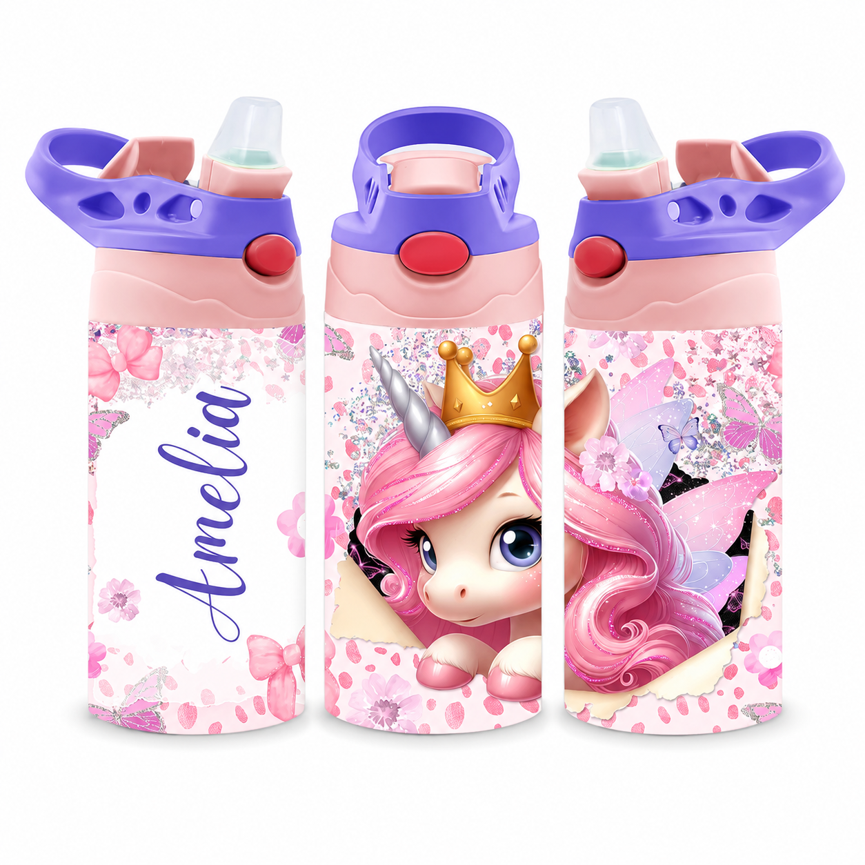Personalized Unicorn Princess Tumbler - 12oz