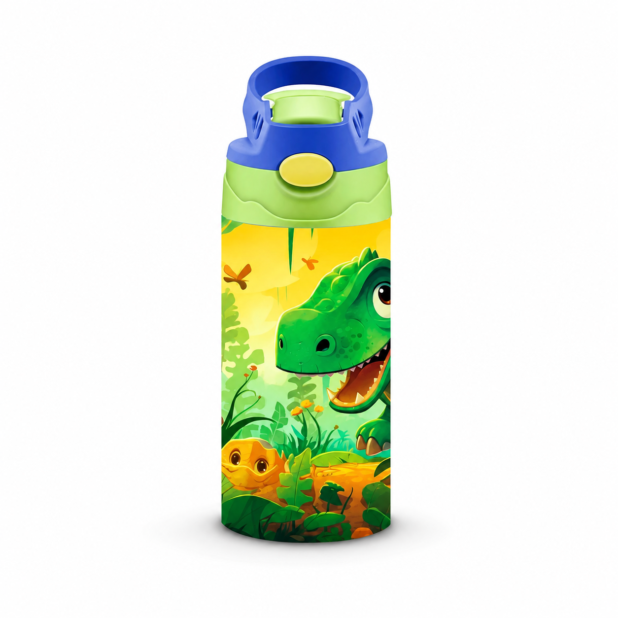 Personalized Green Dinosaur Tumbler - 12 oz