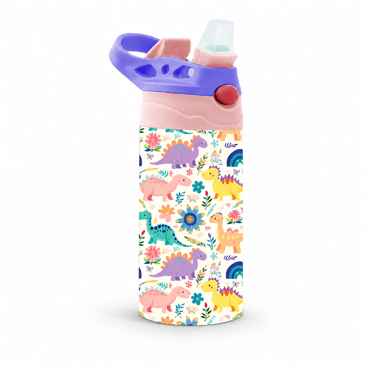 Personalized Girly Dinosaur Tumbler - 12oz