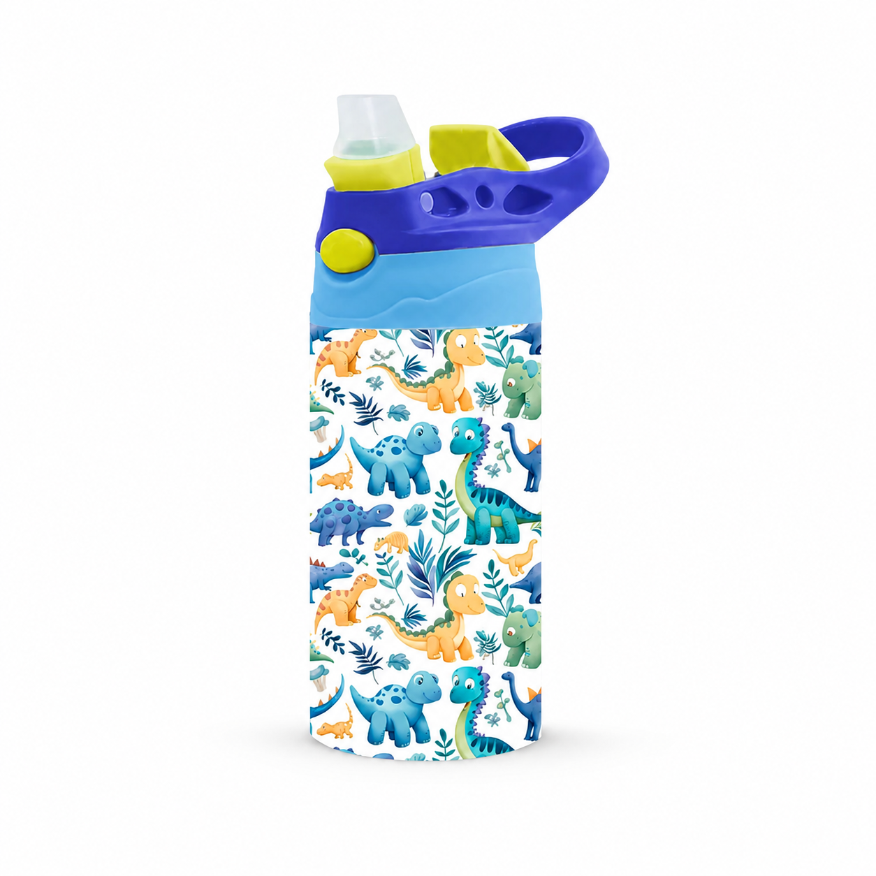 Personalized Blue Dinosaur Tumbler - 12oz