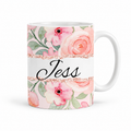 Custom Name Floral Printed Mug