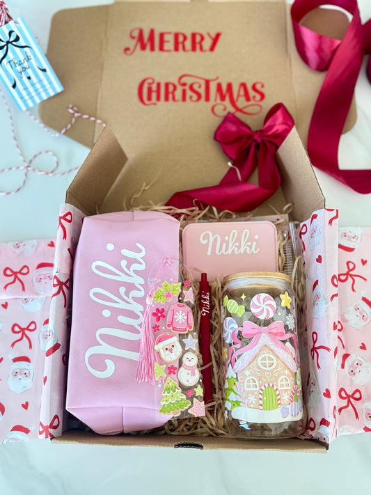 🎄 The Pink Christmas Gift Box – Personalized Holiday Edition