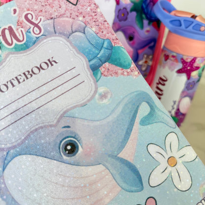 Custom Kids A5 Notebook- Ocean Sparkle