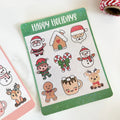 Happy Holidays Sticker Sheet – Pink or Green