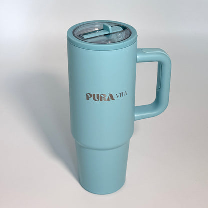 Grown-Up Sips - 30 oz Stainless Steel Insulated Tumbler - Light Blue