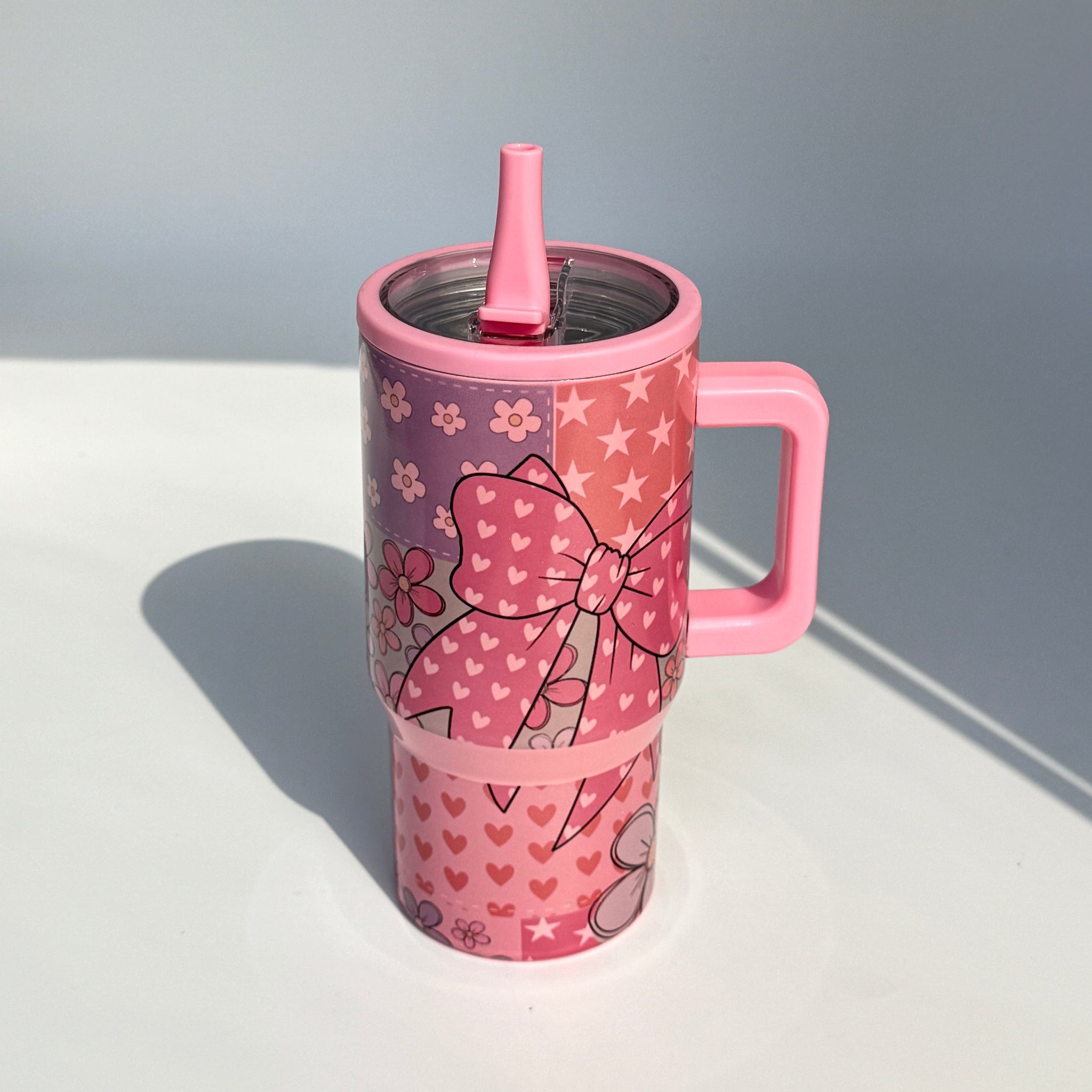 Pink Patchwork Dream Tumbler – 20 oz