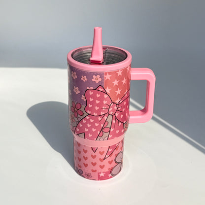 Pink Patchwork Dream Tumbler – 20 oz
