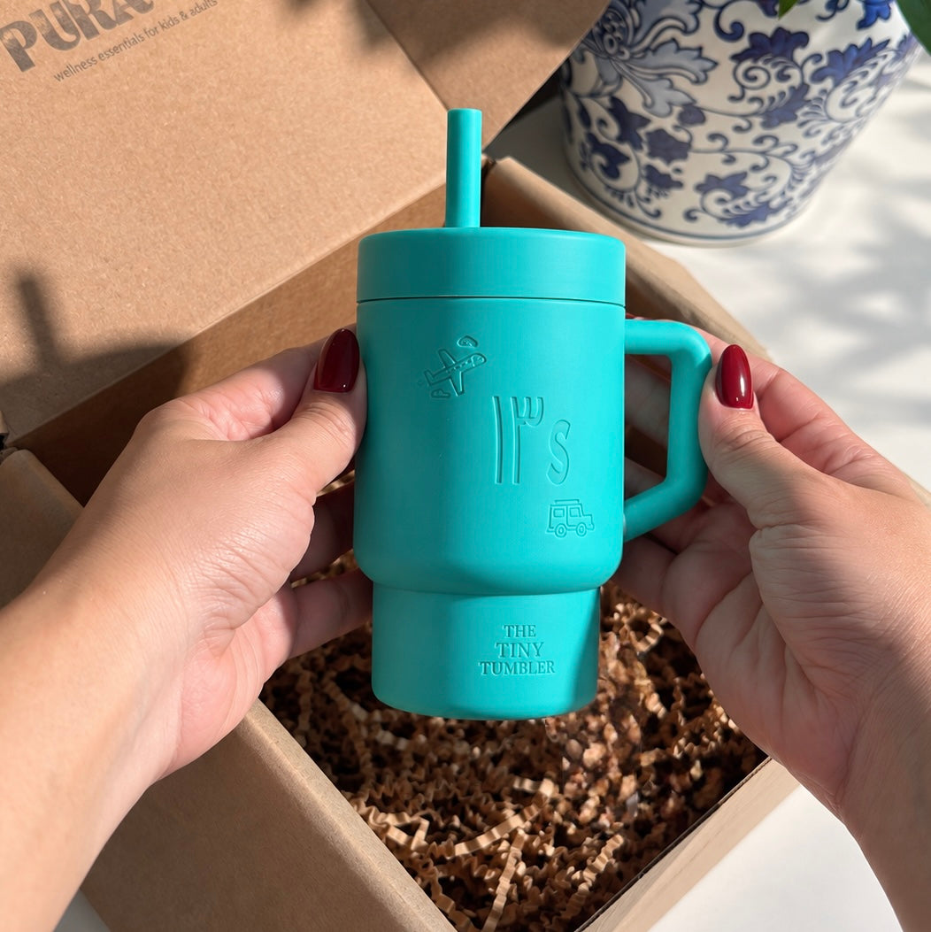 The Tiny Tumbler - Silicone Edition 12oz - Green Cars