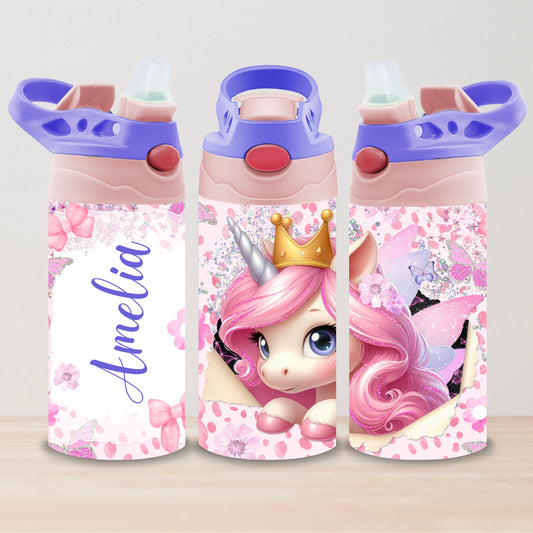 Custom Name - Unicorn Princess Tumbler 12oz
