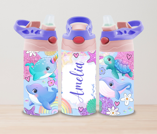 Custom Name - Sealife Tumbler 12oz