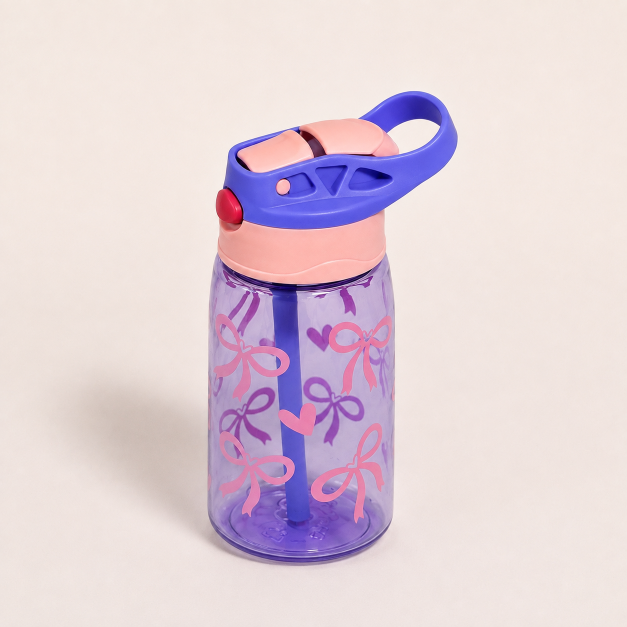 Personalized - Hearts & Bows Water Bottle 16 oz