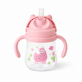 Leakproof Personalized Kids Straw Cup with Handles – Pink Llama