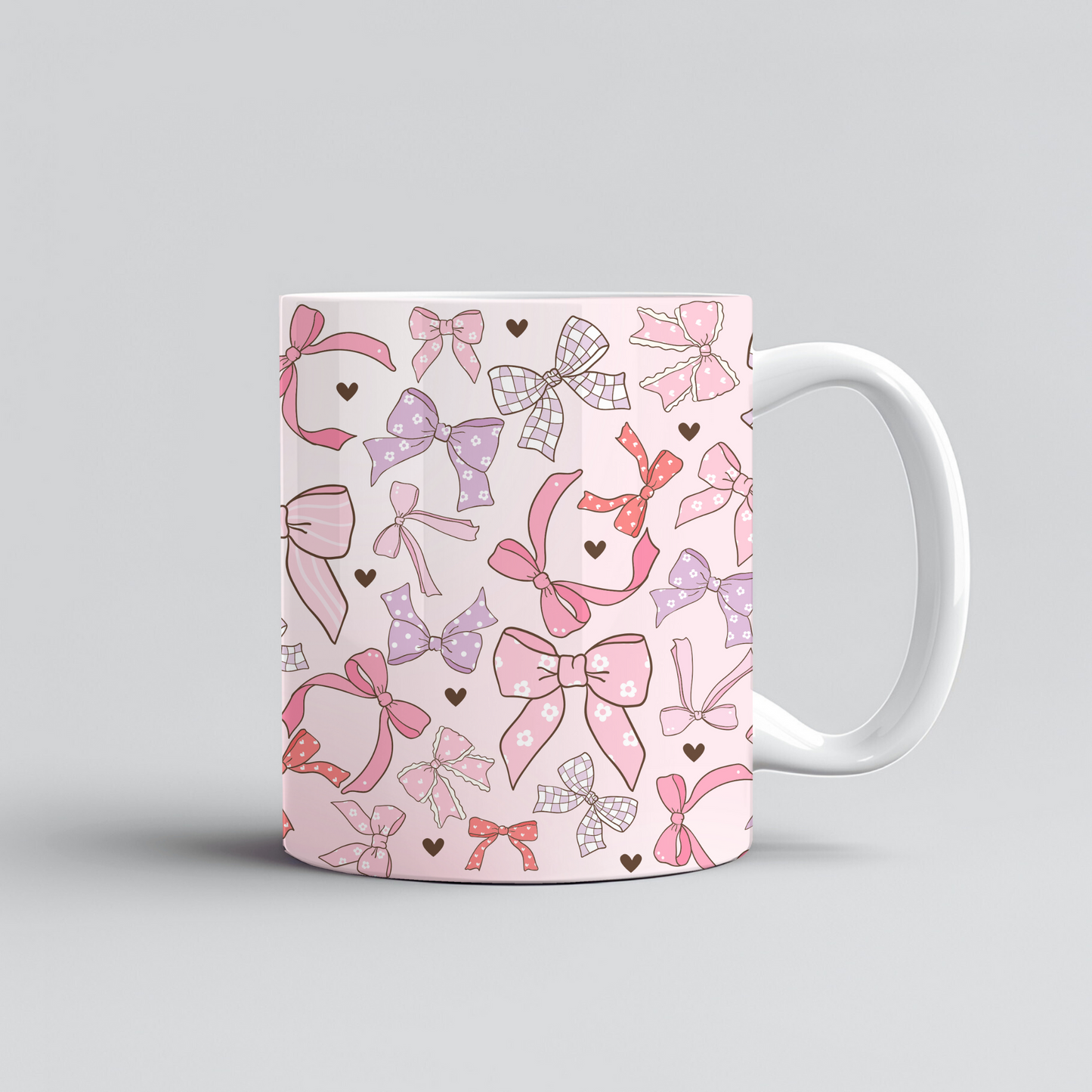 Pink Bows Custom Printed Mug