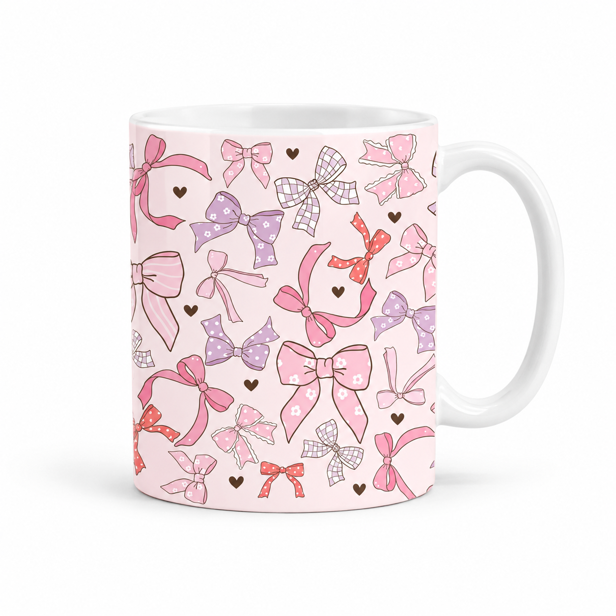 Pink Bows Custom Printed Mug