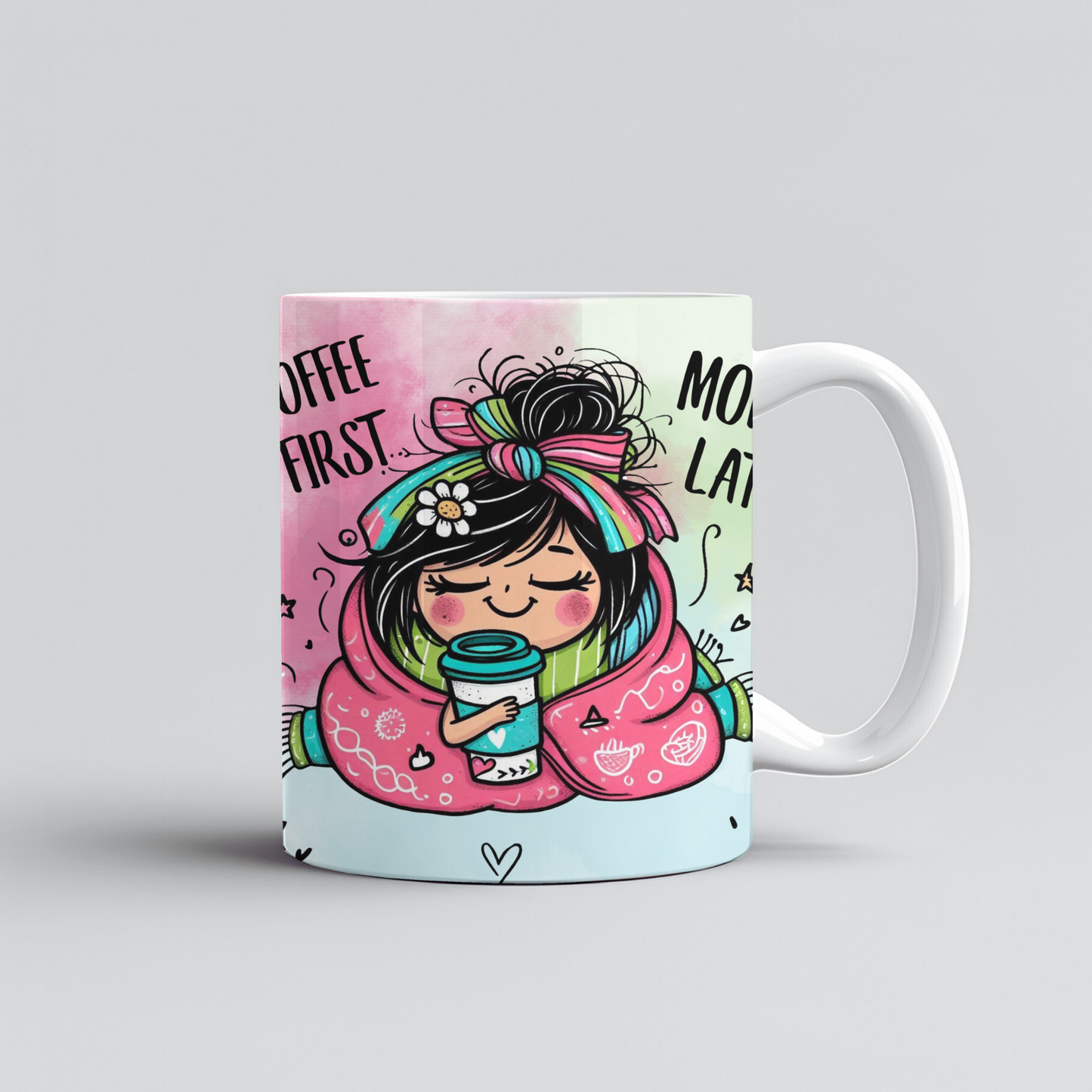 Coffee First Printed Mug