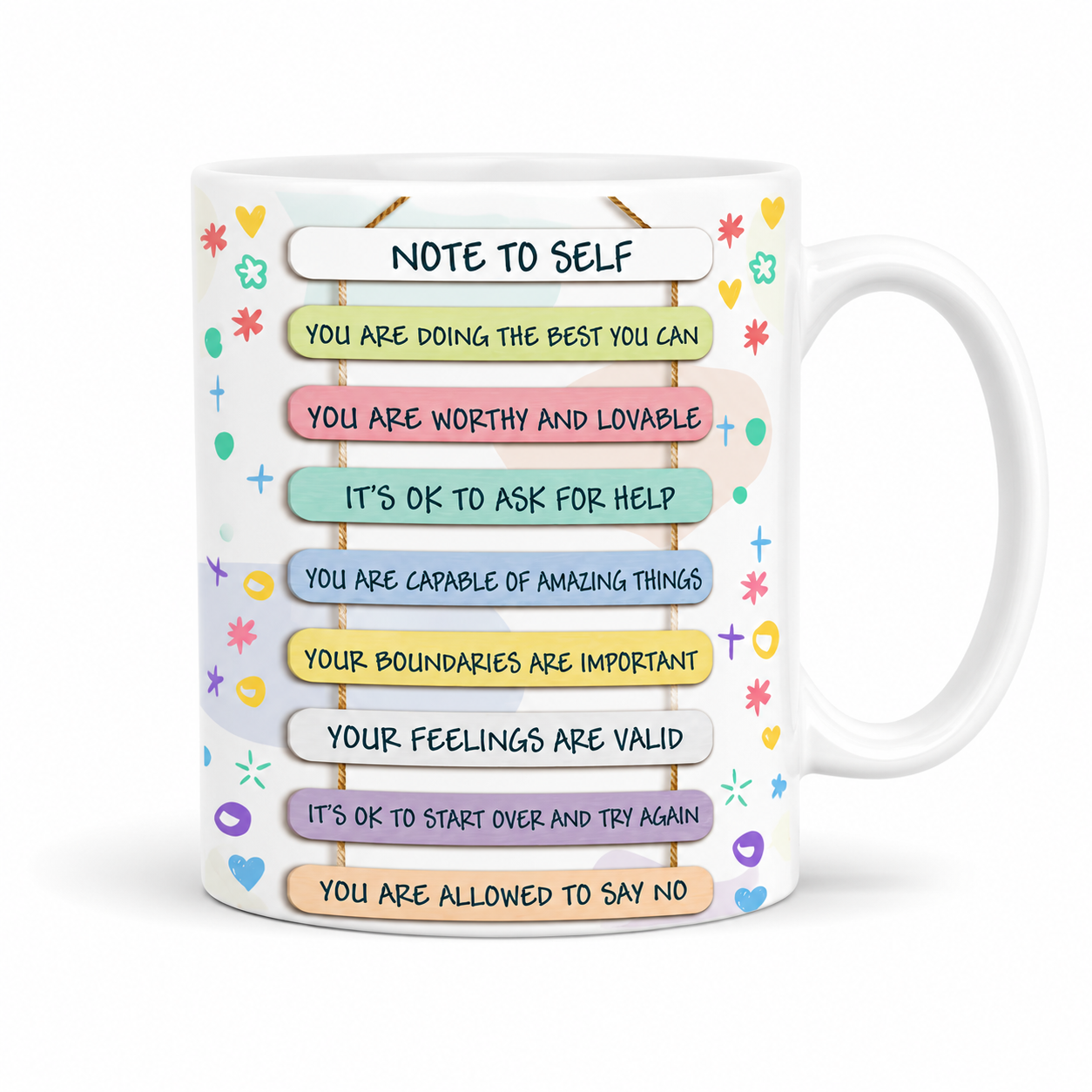 Note To Self Printed Mug