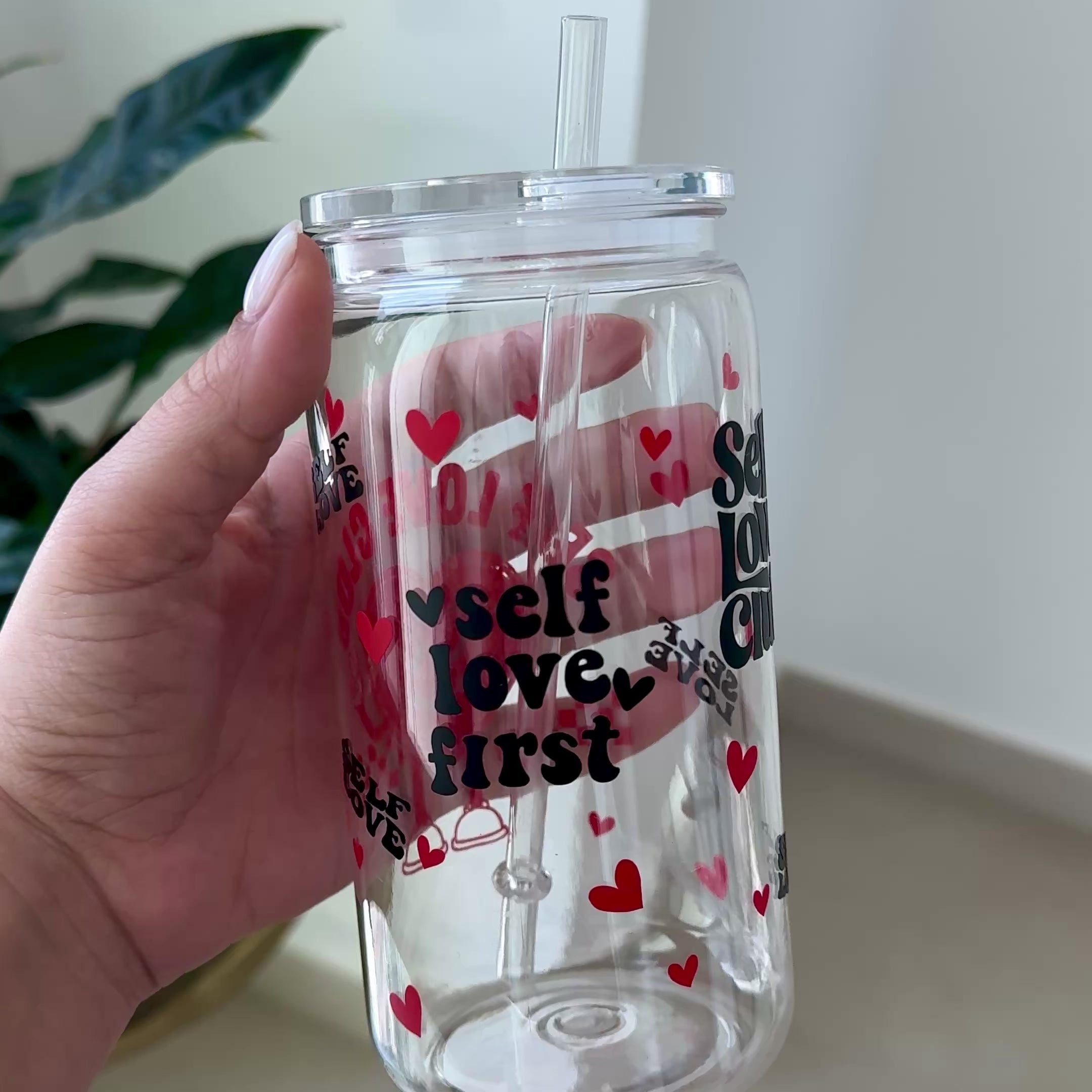 Self Love Club Cup with Lid & Straw